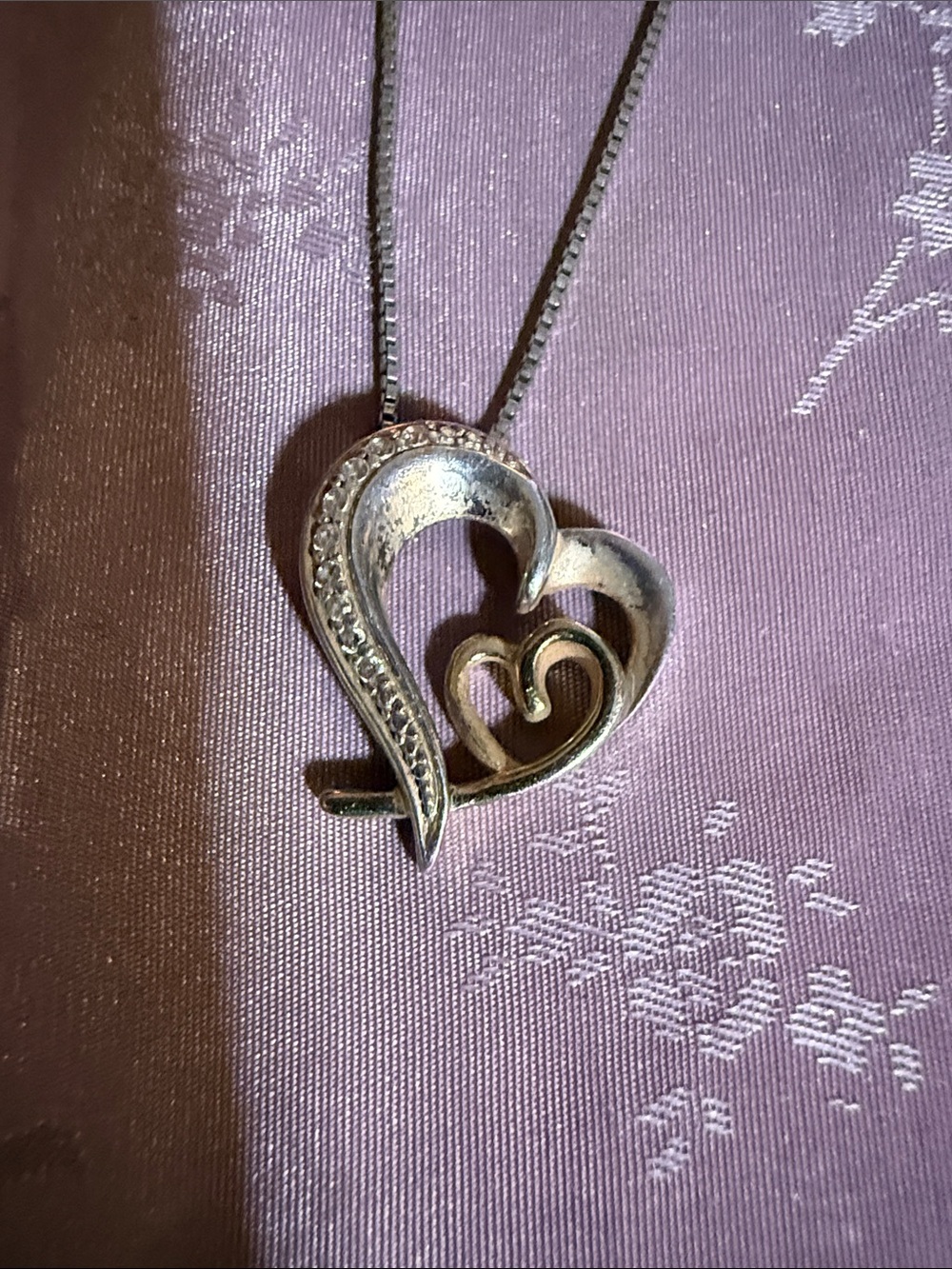 Sterling Silver Heart Pendant Necklace - Elegant Womenโs Jewelry